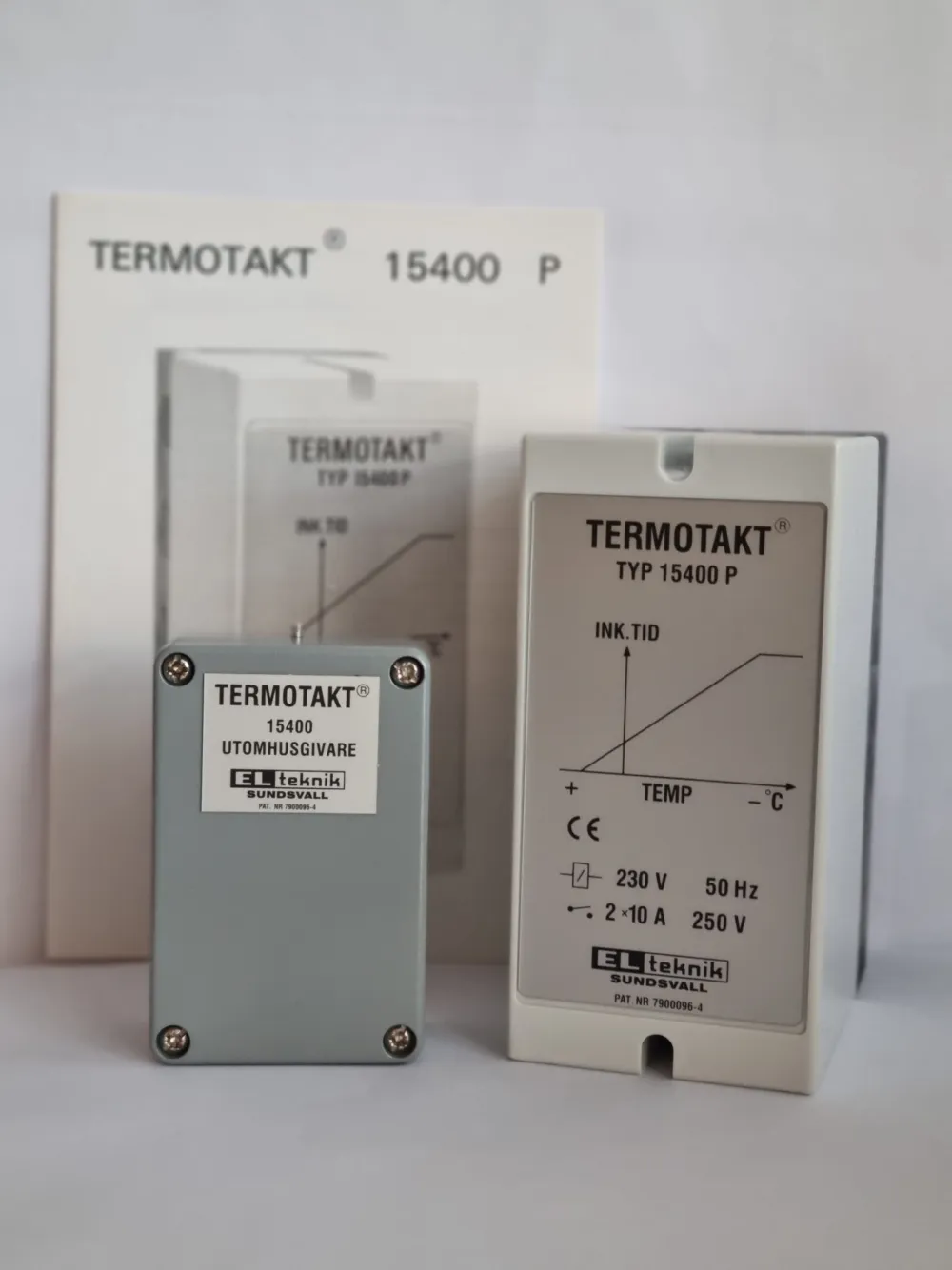 Termotakt typ 15400 P med utomhusgivare och manual